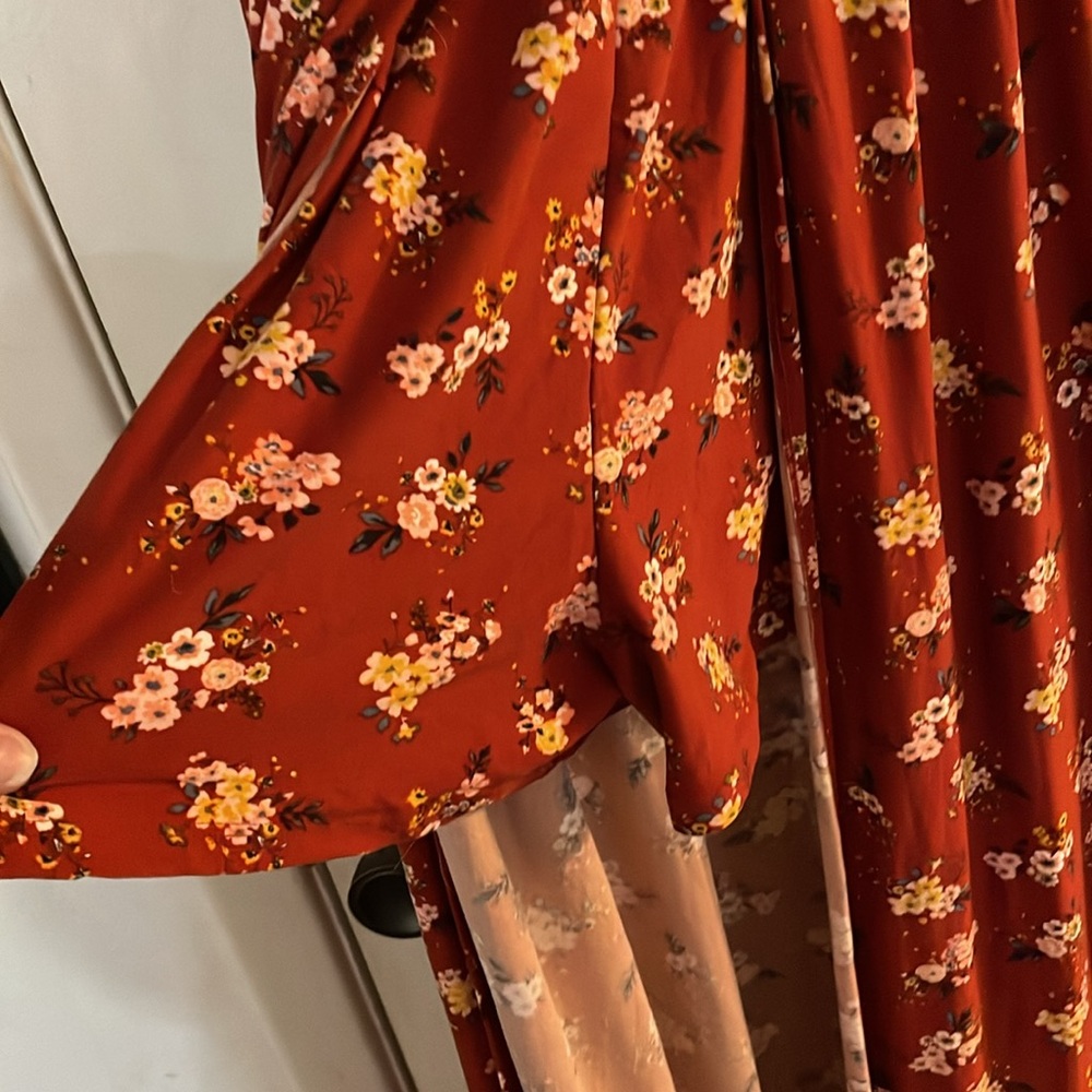 No Boundaries Rust Walk Thru Dress Lg 11-13 NWT - Picture 4 of 8